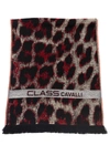 Cavalli Class Burgundy Wool Scarf In Red