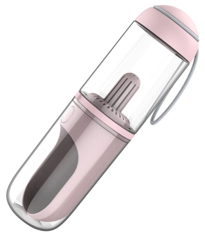 Pet Life Pyure Handheld Travel Filtered Water Feeder In Pink