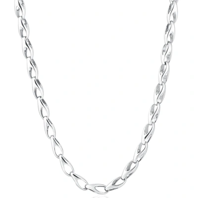 Pompeii3 Men's 14k Gold (39gram) Or Platinum (73gram) 5.5mm Link Chain Necklace 20" In Silver