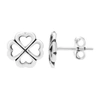 Ballstudz Sterling Silver Open Clover Stud Earrings