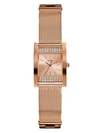 Guess Factory Rose Gold-tone Mesh Analog Watch In Beige