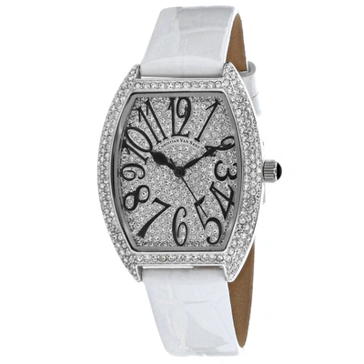Christian Van Sant Women's White Dial Watch In Silver