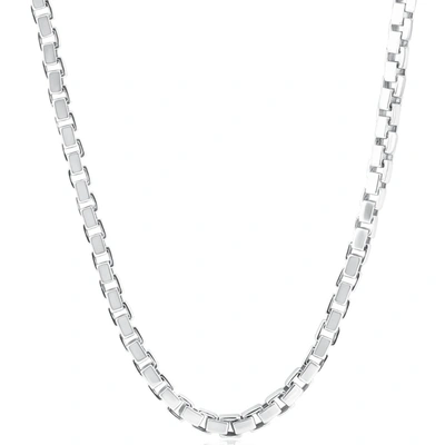 Pompeii3 Men's 14k Gold (74gram) Or Platinum (139gram) 5mm Link Chain Necklace 20" In Silver