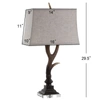 Jonathan Y Antler 29.5" Rustic Resin/crystal Led Table Lamp In Brown