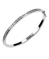 GIVENCHY SILVER TONE BRACELET, SILK SWAROVSKI ELEMENT BANGLE