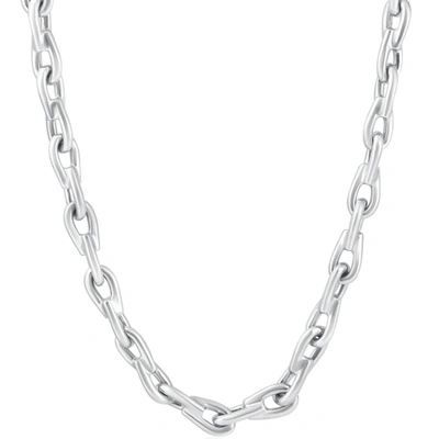 Pompeii3 Men's 14k Gold (137gram) Or Platinum (257gram) 7.5mm Link Chain Necklace 24" In Silver