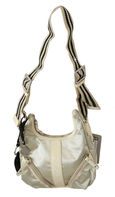 Wayfarer Shoulder Crossbody Sling Fabric Women's Purse In White