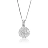 Vir Jewels 1/2 Cttw Lab Grown Diamond Round Diamond Cluster Pendant Necklace .925 Sterling Silver 2/3 Inch With In Silver
