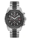 Guess Factory Silver-tone And Black Chronograph Watch