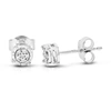 Vir Jewels 1/16 Cttw 12 Stones Round Lab Grown Diamond Studs Earrings .925 Sterling Silver Prong Set Round Shap In Silver