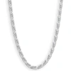 Pompeii3 Men's 14k Gold (70gram) Or Platinum (130gram) 6.5mm Link Chain Necklace 23" In Black
