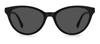Kate Spade Adeline 55mm Gradient Cat Eye Sunglasses In Black