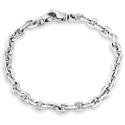 Pompeii3 Men's Marine 14k Gold (19gram) Or Platinum (35gram) 5.5mm Link Bracelet 8.5" In Silver