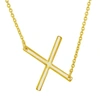 Simona Sterling Silver Sideways Initial Necklace - Gold Plated In Silver