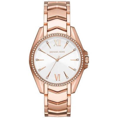 Michael Kors Women's White Dial Watch In Beige