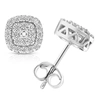 Vir Jewels 1/2 Cttw Round Diamond Stud Earrings In .925 Sterling Silver With Rhodium Cushion In Silver