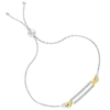 Vir Jewels 1/10 Cttw Diamond Bolo Bracelet Yellow Gold Plated Over Silver Two Row Style In Gold