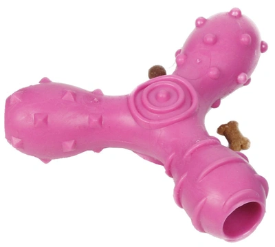 Pet Life Tri Chew Treat Dispensing And Chewing I In Pink