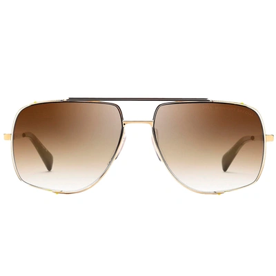 Dita Midnight Special Dt Drx-2010d-60-z Unisex Aviator Sunglasses In Gold