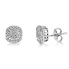 Vir Jewels 1/10 Cttw Diamond Earrings .925 Sterling Silver With Rhodium Plating In Silver