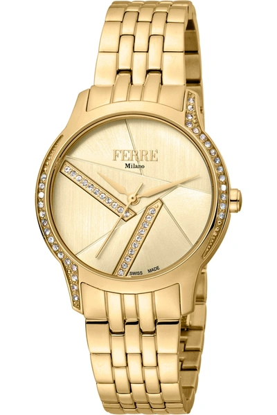 Ferre Milano Women's Fashion 32mm Quartz Watch In Gold