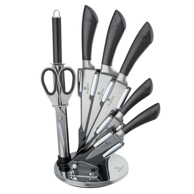 Berlinger Haus 8pc Knife Set With Acrylic Stand In Grey