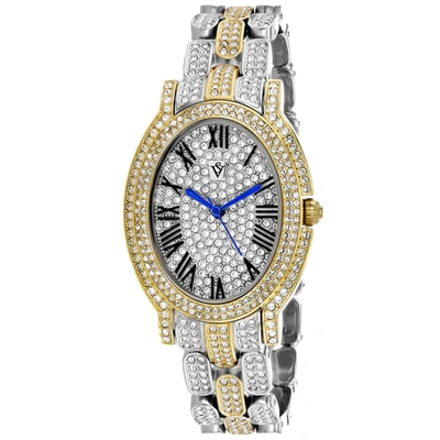 Christian Van Sant Amore Quartz Silver Dial Ladies Watch Cv7233 In Two Tone  / Blue / Gold Tone / Silver / Yellow