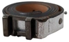 Costume National Brown Metallic Silver Leather Belt In Black