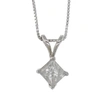 Vir Jewels 3/4 Cttw Diamond Solitaire Pendant Necklace 14k White Gold Princess With Chain In Silver