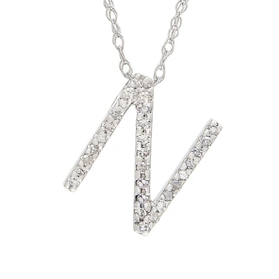 Monary Diamond "n" (wg/with Chain) In Silver