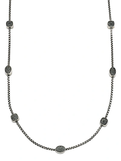 Alisa Women's Sterling Silver Necklace In Black