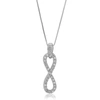 Vir Jewels 1/10 Cttw Lab Grown Round Diamond Infinity Pendant Necklace .925 Sterling Silver 1/5 Inch With 18 In In Silver