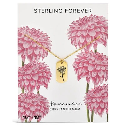 Sterling Forever Birth Flower Pendant In Multi