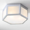 Jonathan Y Minimo 13" Hexagon Metal/frosted Glass Led Flush Mount In Yellow
