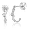 Vir Jewels 1/6 Cttw Round Lab Grown Diamond Dangle Earrings .925 Sterling Silver Prong Set 1/2 Inch In Silver