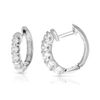 Vir Jewels 1 Cttw Diamond Hoop Earrings 14k White Gold Channel Set 10 Stones 2/3 Inch In Silver