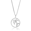 Vir Jewels 1/12 Cttw Lab Grown Diamond Tree Pendant Necklace .925 Sterling Silver 3/4 Inch With 18 Inch Chain In Silver