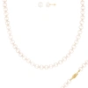 Splendid Pearls Beautiful 2 Piece 7-8mm Freshwater Pearl Set, 14k Gold In White