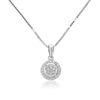 Vir Jewels 1/12 Cttw Lab Grown Diamond Round Circle Pendant Necklace .925 Sterling Silver 1/3 Inch With 18 Inch In Silver