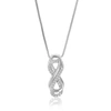 Vir Jewels 1/10 Cttw Lab Grown Round Cut Diamond Infinity Pendant Necklace .925 Sterling Silver 1/10 Inch With In Silver