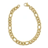 Adornia 14k Plated Figaro Bracelet In Yellow
