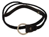 Mila Schön Elegant Skinny Leather Fashion Belt In Black