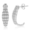 Vir Jewels 1/5 Cttw Round Lab Grown Diamond Dangle Earrings .925 Sterling Silver Prong Set 1 Inch In Silver