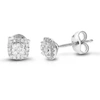 Vir Jewels 1/4 Cttw 50 Stones Round Lab Grown Diamond Studs Earrings .925 Sterling Silver Prong Set Square Shap In Silver