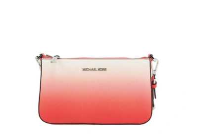 Michael Kors Jet Set Reef Gradient Crossbody Tech Attachment Handbag Women's Purse In Pink
