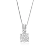 Vir Jewels 1/12 Cttw Lab Grown Diamond Circle Pendant Necklace .925 Sterling Silver 1/4 Inch With 18 Inch Chain In Silver