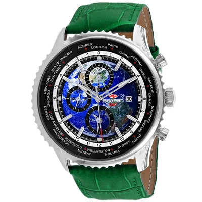 Seapro Meridian World Timer Gmt 47mm Watch In Blue