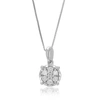 Vir Jewels 1/10 Cttw Lab Grown Diamond Round Circle Pendant Necklace .925 Sterling Silver 1/4 Inch With 18 Inch In Silver