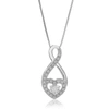 Vir Jewels 1/6 Cttw Lab Grown Diamond Accent Heart Pendant Necklace .925 Sterling Silver 1/2 Inch With 18 Inch In Silver