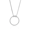 Vir Jewels 1/12 Cttw Lab Grown Diamond Circle Pendant Necklace For Women .925 Sterling Silver 2/3 Inch With 18 In Silver